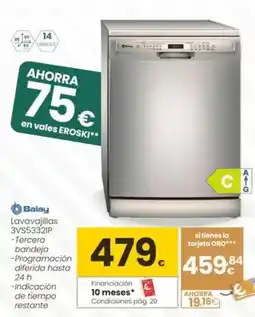 Eroski Balay - lavavajillas 3vs5332ip oferta