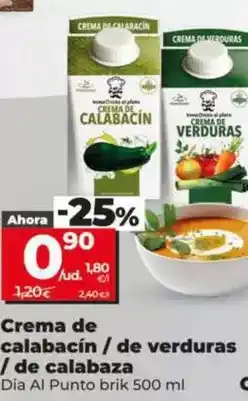 Dia Dia al punto - crema de calabacin / de verduras / de calabaza oferta