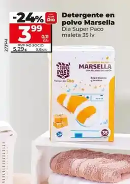 Dia Dia super paco - detergente en polvo marsella maleta 35 lv oferta