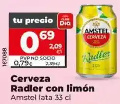 Dia Amstel - cerveza radler con limon oferta