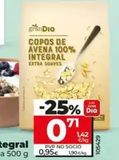 Dia Gran dia - copos de avena integral oferta