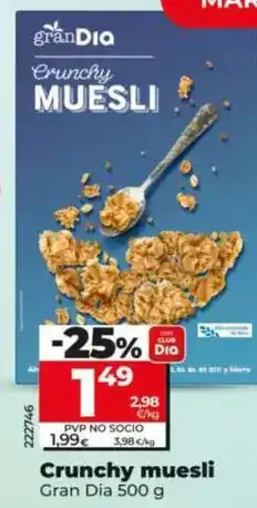 Dia Gran dia - crunchy muesli oferta
