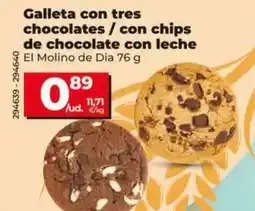 Dia El molino de dia - galleta con tres chocolates / con chips de chocolate con leche oferta