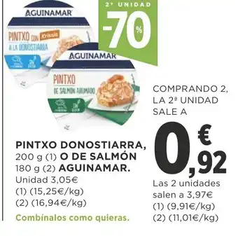 Supercor Pintxo donostiarra, 200g O De Salmón 180g Aguinamar oferta