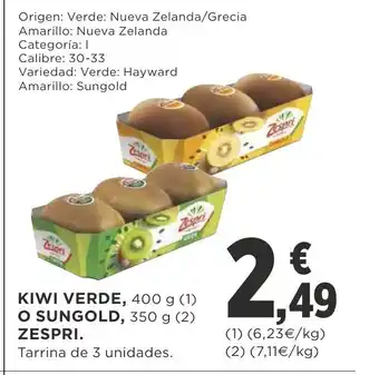 Supercor Kiwi Verde 44g O Sungold, 350g Zespi oferta