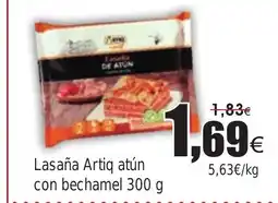 FROIZ Lasaña Artiq atún con bechamel oferta