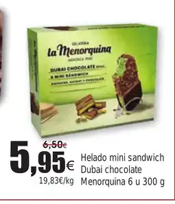 FROIZ MENORQUINA Helado mini sandwich Dubai chocolate oferta