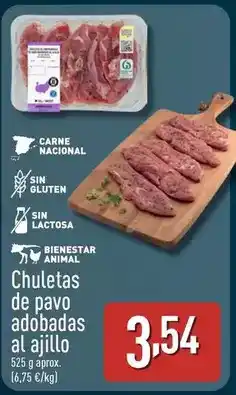 ALDI Chuletas de pavo adobadas al ajillo oferta