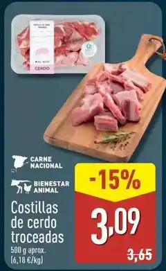 ALDI Costillas de cerdo troceadas oferta
