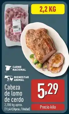 ALDI Cabeza de lomo de cerdo oferta