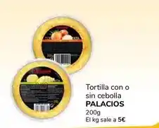 Supeco Palacios - tortilla con o sin cebolla oferta