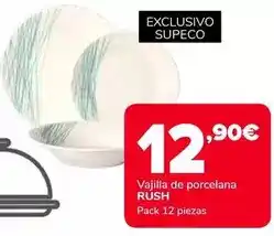 Supeco Rush - vajilla de porcelana oferta