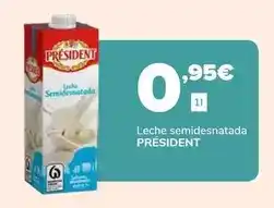 Supeco Président - leche semidesnatada oferta