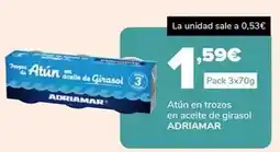 Supeco Adriamar - atún en trozos en aceite de girasol oferta