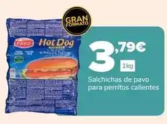Supeco Salchichas de pavo para perritos calientes oferta