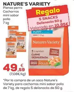Kiwoko Nature's variety - pienso perro cachorros mini sabor pollo oferta