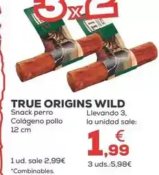 Kiwoko True origins wild - snack perro colágeno pollo oferta
