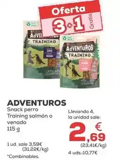 Kiwoko Purina - adventuros snack perro training salmon o venado oferta