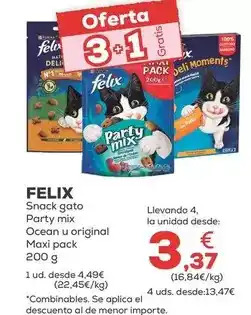 Kiwoko Felix - snack gato party mix ocean u original maxi pack oferta