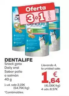 Kiwoko Dentalife - snack gato daily oral sabor pollo o salmón oferta