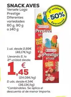 Kiwoko Versele laga - snack aves oferta