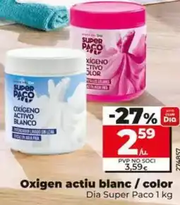 Dia Dia super paco - oxigeno activo blanco 1 kg oferta