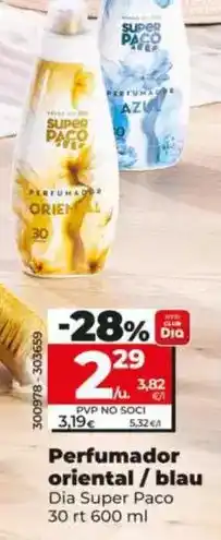 Dia Dia super paco - perfumador oriental / azul 30 lv 600 ml oferta