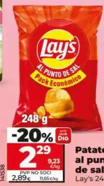 Dia Lay's - patatas al punto de sal 248 g oferta