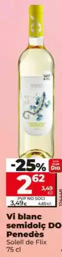 Dia Soleil de flix - vino blanco semidulce d.o. penedes 75 cl oferta