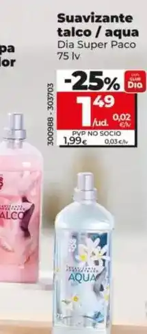 Dia Dia super paco - suavizante talco 75 lv oferta