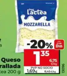 Dia Dia lactea - queso mozzarella rallada 200 g oferta
