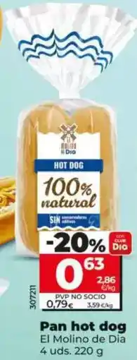 Dia El molino de dia - pan hot dog oferta