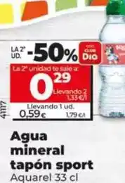 Dia Aquarel - agua mineral tapon sport oferta