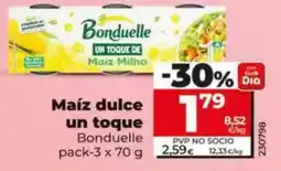 Dia Bonduelle - maiz dulce un toque pack-3 x 70 g oferta