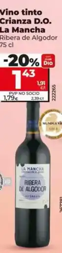 Dia Ribera de algodor - vino tinto crianza d.o. la mancha oferta