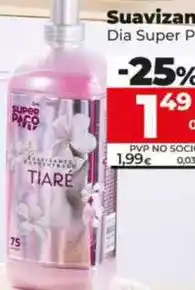 Dia Dia super paco - suavizante tiare oferta