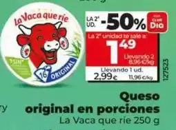 Dia La vaca que ríe - queso original en porciones oferta