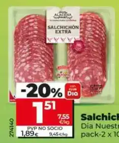 Dia Dia nuestra alacena - salchichón extra oferta