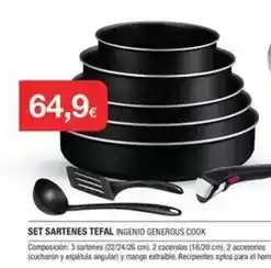 Milar Tefal - set sartenes ingenio generous cook oferta
