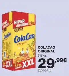 Hipercor Cola cao - original oferta