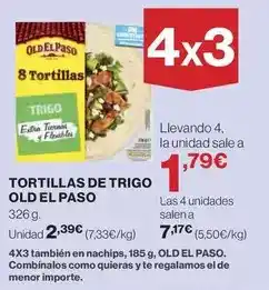 Hipercor Old el paso - tortillas de trigo oferta