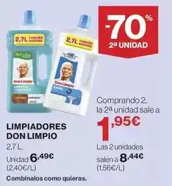 Hipercor Don limpio - limpiadores oferta