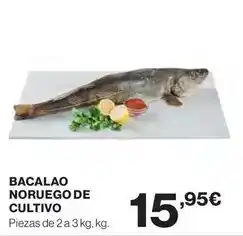 Hipercor Bacalao noruego de cultivo oferta