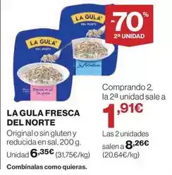 Hipercor La gula del norte - original o sin gluten y reducida en sal oferta