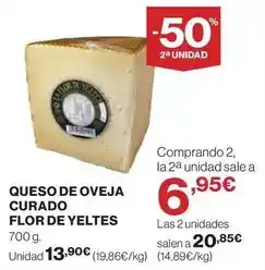 Hipercor Flor - queso de oveja curado oferta