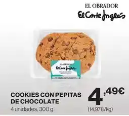 Hipercor Obrador - cookies con pepitas de chocolate oferta