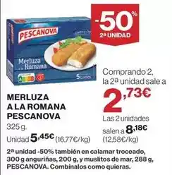 Hipercor Pescanova - merluza a la romana oferta