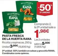 Hipercor Rana - pasta fresca de la huerta oferta