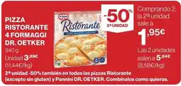 Hipercor Dr oetker - pizza ristorante 4 formaggi oferta