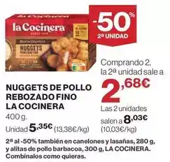 Hipercor La cocinera - nuggets de pollo rebozado fino oferta